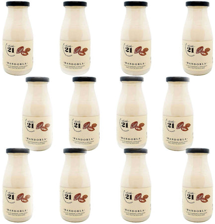 12x Latte Di Mandorla Di Avola 25 Cl Latte Vegano Di Mandorla Siciliana Slow Food Con Zucchero Di Canna Latte Artigianale Secolo21