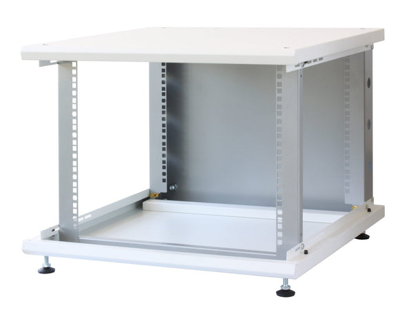 Armadio Rack 19'' ideale per Accumulatori Fotovoltaico 8U P600mm Bianco