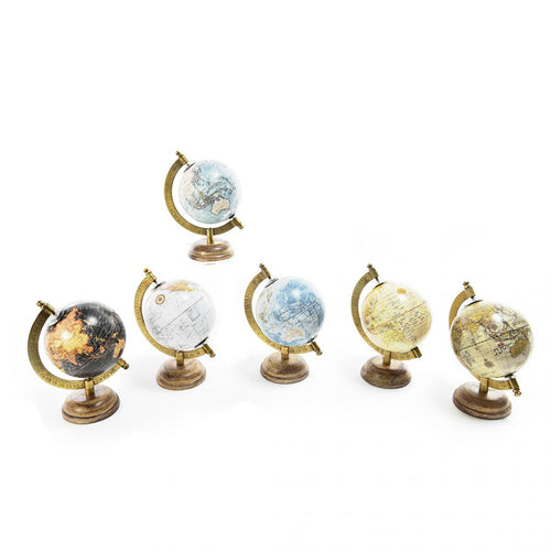 Mappamondo con base in legno altezza 15cm