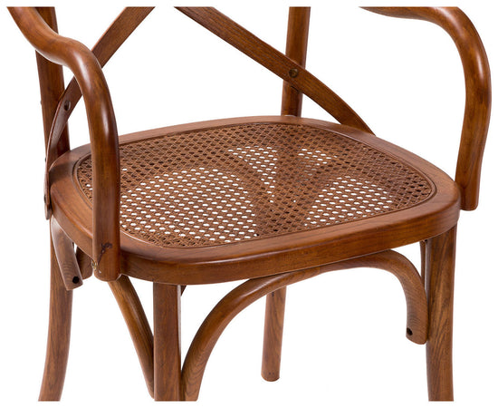 Biscottini Biscottini Sedia Braccioli Thonet Frassino Noce Paglia Vienna 50x43x89