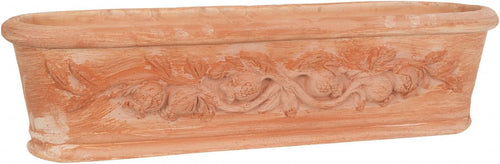 Biscottini Biscottini Cassetta Cesta Terracotta Antigeliva Italia 64x20x17 Lavorata Mano
