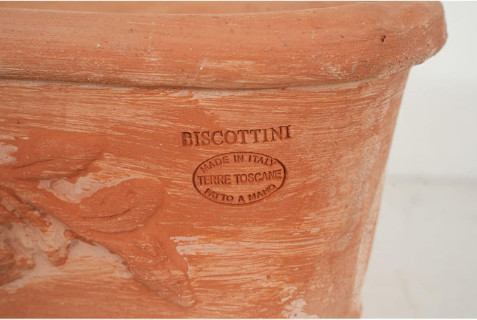 Biscottini Cassetta cesta in Terracotta 100% Made in Italy interamente Lavorata a Mano
