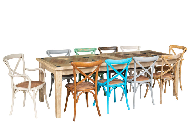 Biscottini Sedia Thonet in massello e seduta in rattan finitura bianca larghezza Offerta