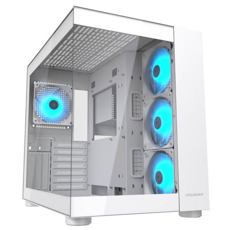 COUGAR FV150 RGB (WHITE) - PC CASE MID TOWER CUBE - PANNELLI TRASPARENTI - VENTOLA RGB 3*120+120mm