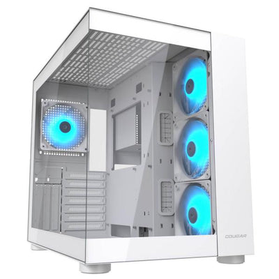 COUGAR FV150 RGB (WHITE) - PC CASE MID TOWER CUBE - PANNELLI TRASPARENTI - VENTOLA RGB 3*120+120mm