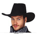 Cappello Cowboy Nero in Cuoio