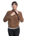 Polo Bis - Bomber Donna Cacao in vera pelle camoscio