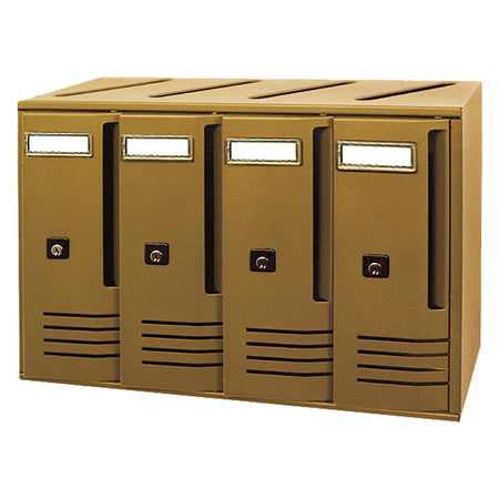 CASSETTA POSTALE SERIE 'CUBO' C4 - cm 42 x 17,5 x H 30 verniciata bronzo