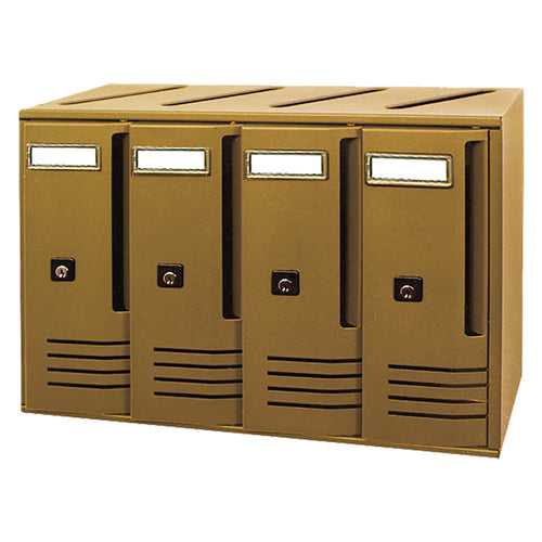CASSETTA POSTALE SERIE 'CUBO' C4 - cm 42 x 17,5 x H 30 verniciata bronzo