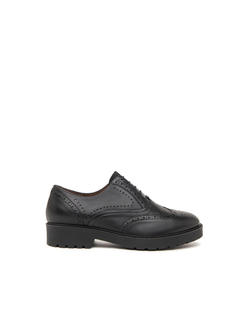 Nero Giardini stringate donna in pelle nero I411450D100