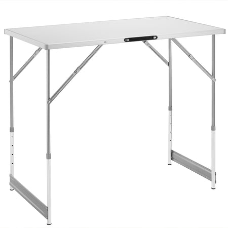 Kit 3 pezzi Tavolo Pieghevole Multifunzione Campeggio Giardino Pic Nic Bianco