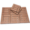 Kit 11 Mattonelle a Incastro per Terrazzo Piastrelle pavimenti 30x30cm in WPC Antiscivolo