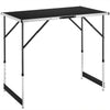 Kit 3 pezzi Tavolo Pieghevole Multifunzione Campeggio Giardino Pic Nic Nero