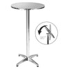 Tavolo Bar Bistrot 60cm Altezza Regolabile 70-110cm Pieghevole Acciaio e Alluminio