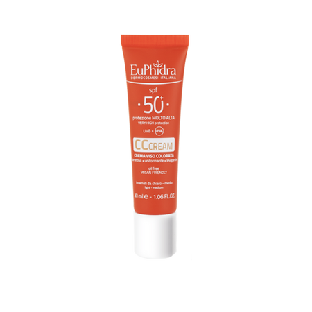 Euphidra cc crema light - medium fluida spf 50+  30ml