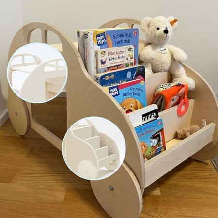 Libreria/Tavolino Montessori con ruote