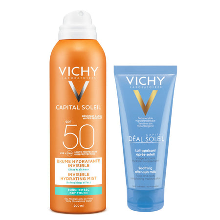 Vichy capital soleil spray invisibile spf 50effetto asciutto 200ml + doposole100ml