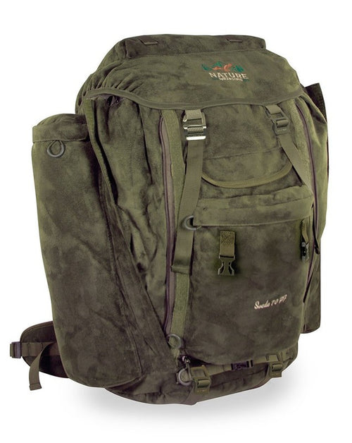 Marsupio zaino da Caccia Suede 70 PF, Verde 70 Litri