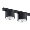 Plafoniera Moderna 4 Luci Faretti Nano In Acciaio Nero