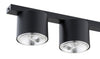 Plafoniera Moderna 4 Luci Faretti Nano In Acciaio Nero
