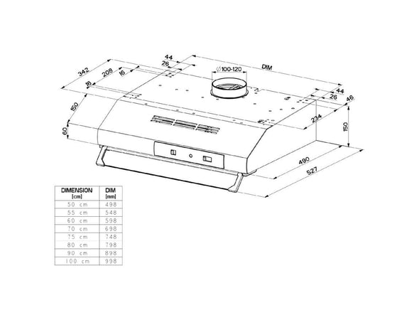 Cappa ad Incasso sottopensile 60 cm Finitura Nero e Acciaio Faber TCH04 PLUS SS16A 741 300.0557.489