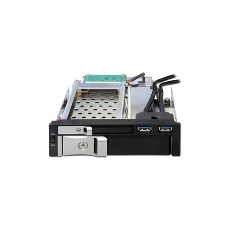 Delock Rack mobile 5.25 per 1 HDD SATA da 2,5 + 1 x 3,5 + 2 porte USB 3.0 - Rack di archiviazione mobile - 2,5", 3,5" (6,4 cm, 8,9 cm)