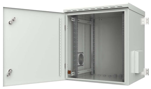 Armadio Rack 19'' a Parete 20U Grigio IP55 Porta Cieca prof. 600 mm