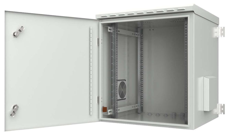 Armadio Rack 19'' a Parete 20U Grigio IP55 Porta Cieca prof. 600 mm