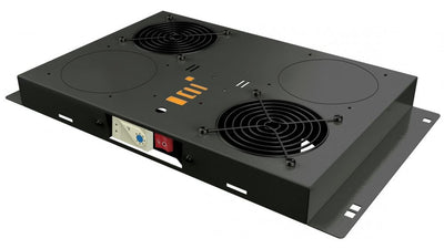 Kit di Ventilazione a Soffitto per Rack 19'' 2 Ventole Nero