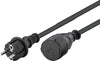 Cavo Alimentazione Schuko Maschio / Femmina da Esterno 10m Nero