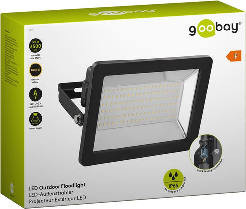 Faretto LED da Esterno IP65 100W 8500lm Nero