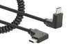 Cavo di Ricarica USB-C&trade a USB-C&trade 1m Spiralato Nero
