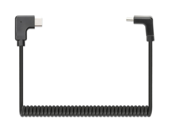 Cavo di Ricarica USB-C&trade a USB-C&trade 1m Spiralato Nero