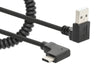 Cavo di Ricarica USB-A a USB-C&trade 1m Spiralato Nero