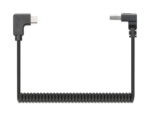 Cavo di Ricarica USB-A a USB-C&trade 1m Spiralato Nero