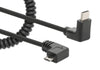 Cavo di Ricarica USB-C&trade a Micro-USB 1m Spiralato Nero