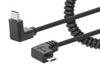 Cavo di Ricarica USB-C&trade a Micro-USB 1m Spiralato Nero