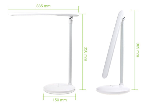 Lampada a 36 LED da Scrivania Pieghevole Dimmerabile Batteria Ricaricabile con Alimentazione USB
