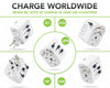 Adattatore da Viaggio Universale 150 Paesi 3 porte USB tipo A Bianco