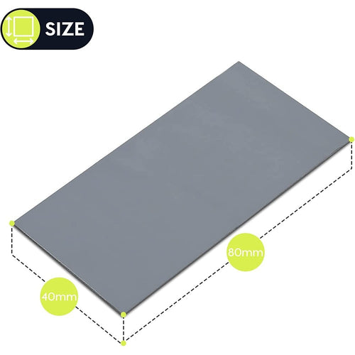 2x Gomma Termoconduttiva 80x40x1.5 mm, TP-VP01-C