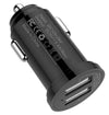Mini Caricatore da Auto 2 Porte USB-A 24W/4.8A Nero