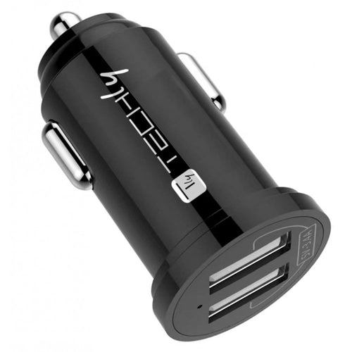 Mini Caricatore da Auto 2 Porte USB-A 17W/3.4A Nero