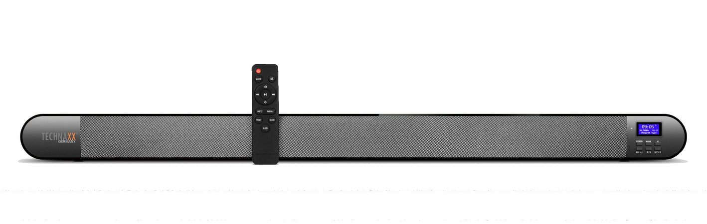 Soundbar con Radio DAB+ e FM Bluetooth V5.0 Connessione Ottica e Luce LED 7 Colori, TX-139