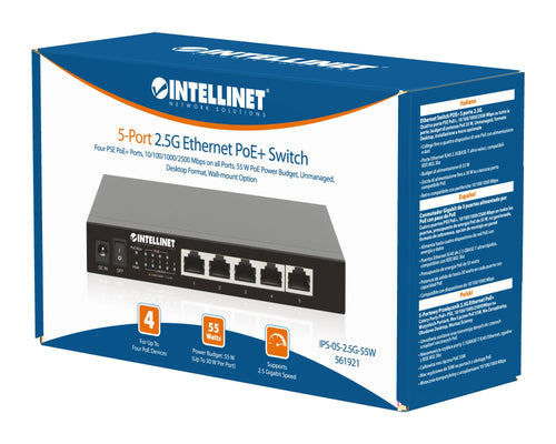 Ethernet Switch POE+ 5 Porte 2.5G