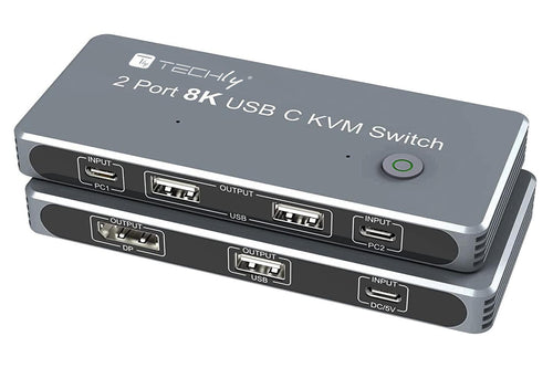 Switch KVM USB-C&trade 8K DisplayPort 1.4 2xUSB-C&trade 3xUSB 2.0