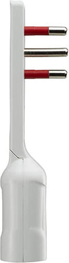 Adattatore Salvaspazio Extra Flat Spina Italiana 10A Angolata Presa Italiana 10A Nero