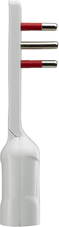 Adattatore Salvaspazio Extra Flat Spina Italiana 10A Angolata Presa Italiana 10A Nero