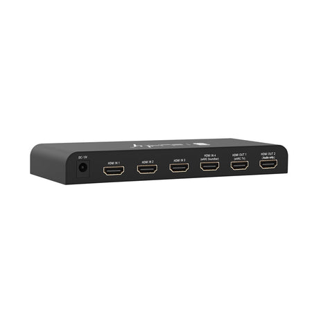 Switch HDMI 2.0 4x1 4K@60Hz con Splitter Audio eARC/ARC per Soundbar
