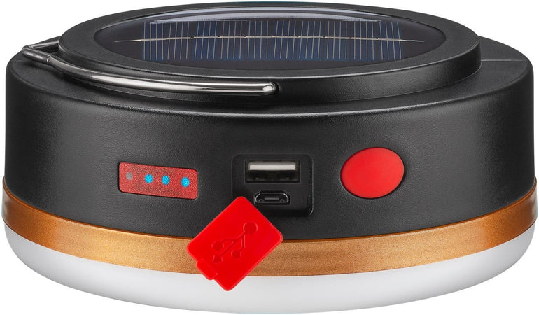 Lampada da Campeggio Solare a LED con Telecomando IR e Powerbank