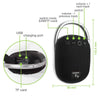 Mini Altoparlante Wireless BT V5.3 Speaker Luce LED Vivavoce TF USB Nero
